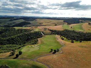 Kauri Cliffs 6th Aerial Back